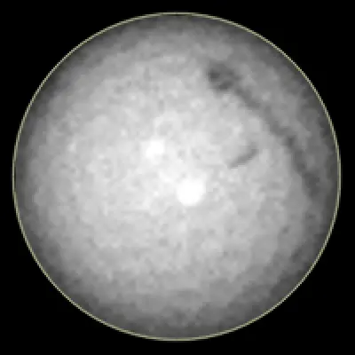 Looping close-up of a golf ball rotating as it leaves the club face